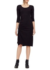 Michael Stars Tina Ruched Stretch Cotton Body-Con Dress in Black at Nordstrom