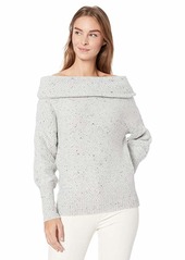 Michael Stars Women's Confetti Off Shoulder Puff Sleeve Pullover