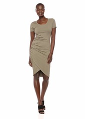 Michael Stars Women's Cotton Lycra Kimber Short Sleeve Scoop Neck Dress