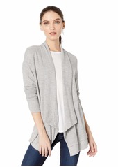 Michael Stars Women's Madison Brushed Jersey Long Sleeve Open Front Cardigan  L