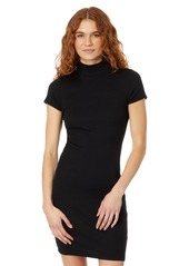 Michael Stars Women's Viv Cap Sleeve Mock Neck Dress