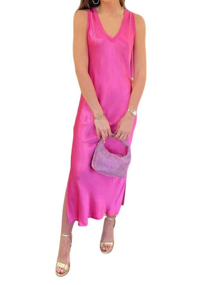 Michael Stars Randi V-Neck Midi Dress In Pink