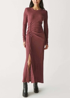 Michael Stars Ruched Tie Maxi Dress In Boysenberry