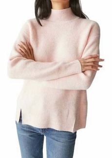 Michael Stars Zion Mock Neck Pullover In Pink