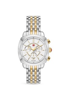 Michele Ascalon 38MM Two Tone 18K Goldplated Stainless Steel & Diamond Chronograph Watch