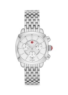 Michele Ascalon Mid 0.05 TCW Diamond & Stainless Steel Chronograph Watch