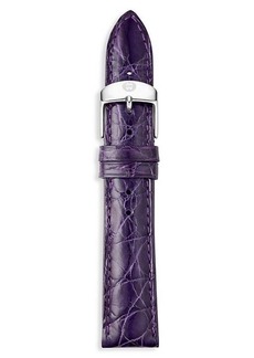 Michele Croc-Embossed Leather Watch Strap