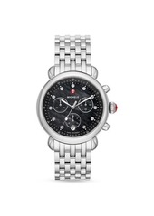 Michele CSX 39MM Stainless Steel & Diamond Chronograph Watch