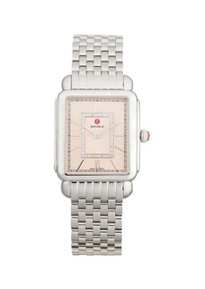 Michele Deco II Stainless Steel & Diamond Bracelet Watch
