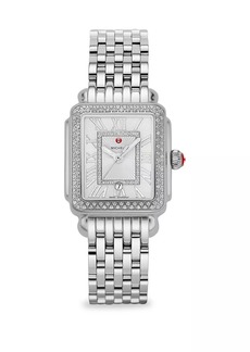 Michele Deco Madison Mid Stainless-Steel Diamond Bracelet Watch