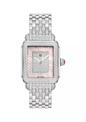 Michele Deco Madison Stainless Steel, Mother-Of-Pearl & 1.89 TCW Diamond Bracelet Watch/29MM x 31MM