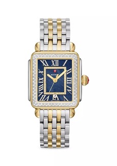 Michele Deco Madison Two-Tone Stainless Steel & Diamond Bracelet Watch