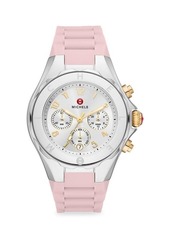 Michele ​Jelly Bean 38MM Stainless Steel & Silicone Chronograph Watch