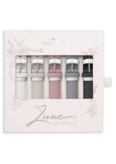 Michele Luxe Neutrals Interchangeable Silicone Strap Gift Set/16MM