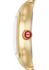 Michele Meggie 18K-Gold-Plated Stainless Steel Bracelet Watch/29MM