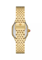 Michele Meggie 18K-Gold-Plated Stainless Steel Bracelet Watch/29MM