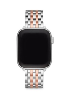 MICHELE Apple Watch� Two Tone 18K Pink Gold Plated Stainless Steel Interchangeable Bracelet, 38-42mm