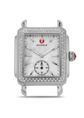 MICHELE Deco Mid 16 Diamond Stainless Steel Watch Head, 29 x 31mm