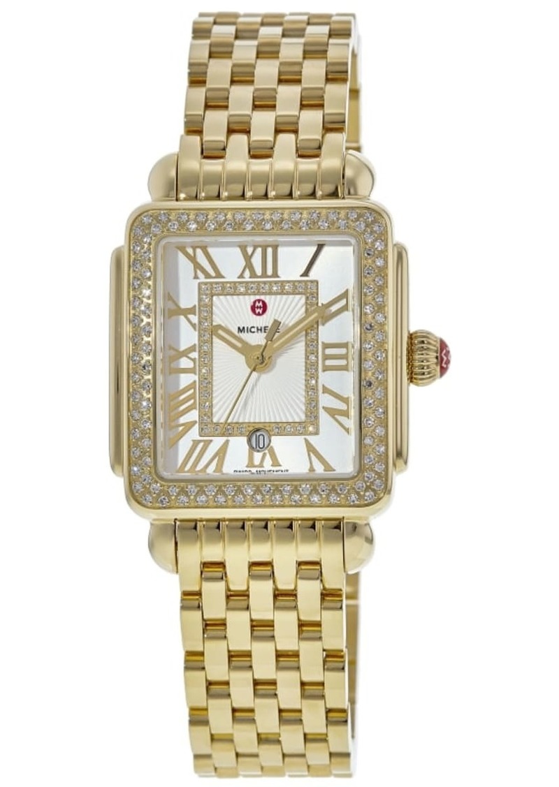 Michele Deco Madison 18kt Gold Plated Diamond Women's Watch MWW06T000161