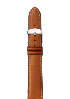 MICHELE Saddle Leather Watch Strap, 16-18mm