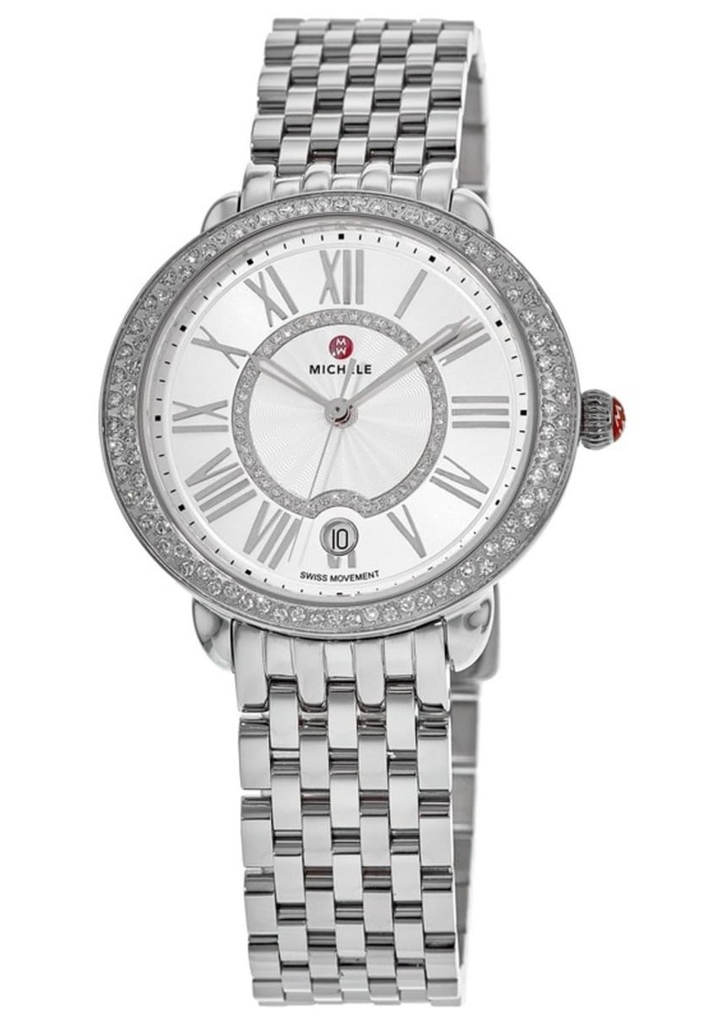 Michele Serein Mid Stainless Steel Diamond Women's Watch MWW21B000143