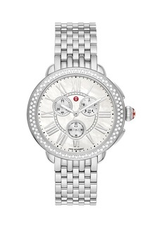 Michele Serein Stainless Steel Diamond Chronograph, 38mm