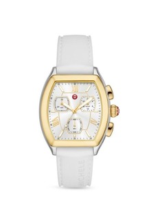 Michele Relevé Sport 36MM Two Tone Stainless Steel & Silicone Strap Chronograph Watch