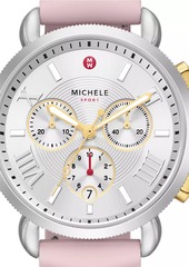 Michele Sporty Sport Sail Stainless Steel & Silicone Chronograph Watch/38MM