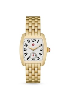 Michele Urban Mini 35MM 18K Goldplated Stainless Steel Chronograph Watch