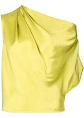 Michelle Mason asymmetric drape silk blouse