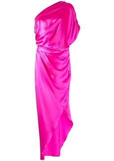 Michelle Mason asymmetric draped midi-dress