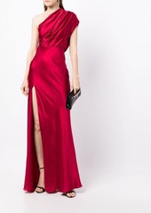 Michelle Mason asymmetric open-back gown