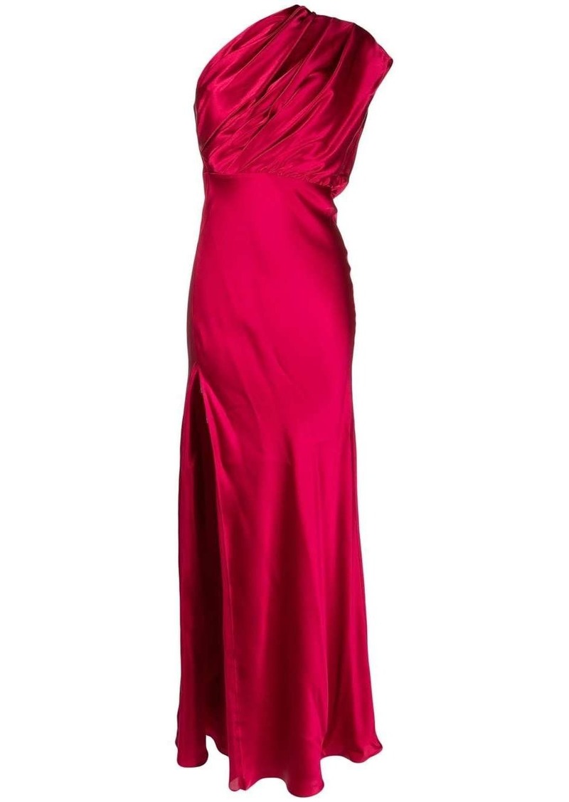 Michelle Mason asymmetric open-back gown