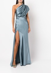 Michelle Mason asymmetric open back gown