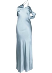 Michelle Mason bias-cut one-shoulder gown