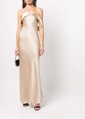 Michelle Mason bias-cut one-shoulder gown