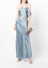 Michelle Mason bias-cut one-shoulder gown