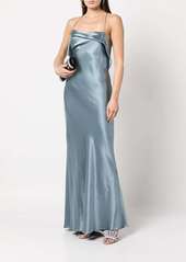 Michelle Mason cowl-neck silk gown