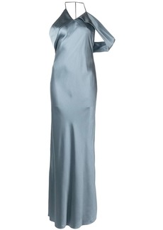 Michelle Mason drape-detail silk gown