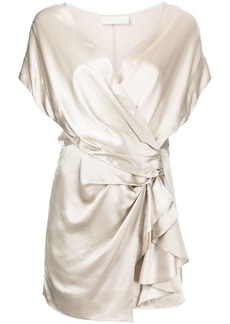 Michelle Mason draped-detail mini dress