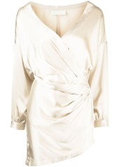 Michelle Mason draped-detail mini dress.