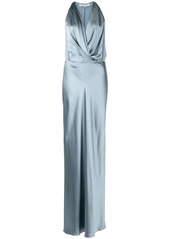 Michelle Mason draped halterneck gown
