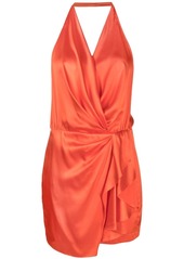 Michelle Mason halterneck open-back silk minidress