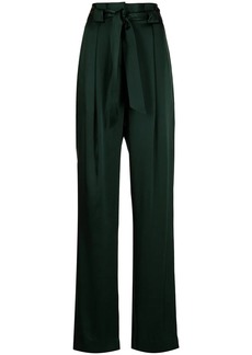 Michelle Mason high-waisted pleated silk trousers