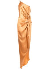 Michelle Mason knot-detail one-shoulder gown