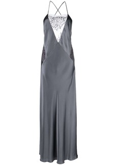 Michelle Mason lace detail silk gown