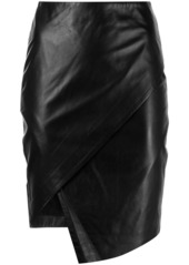 Michelle Mason leather wrap skirt