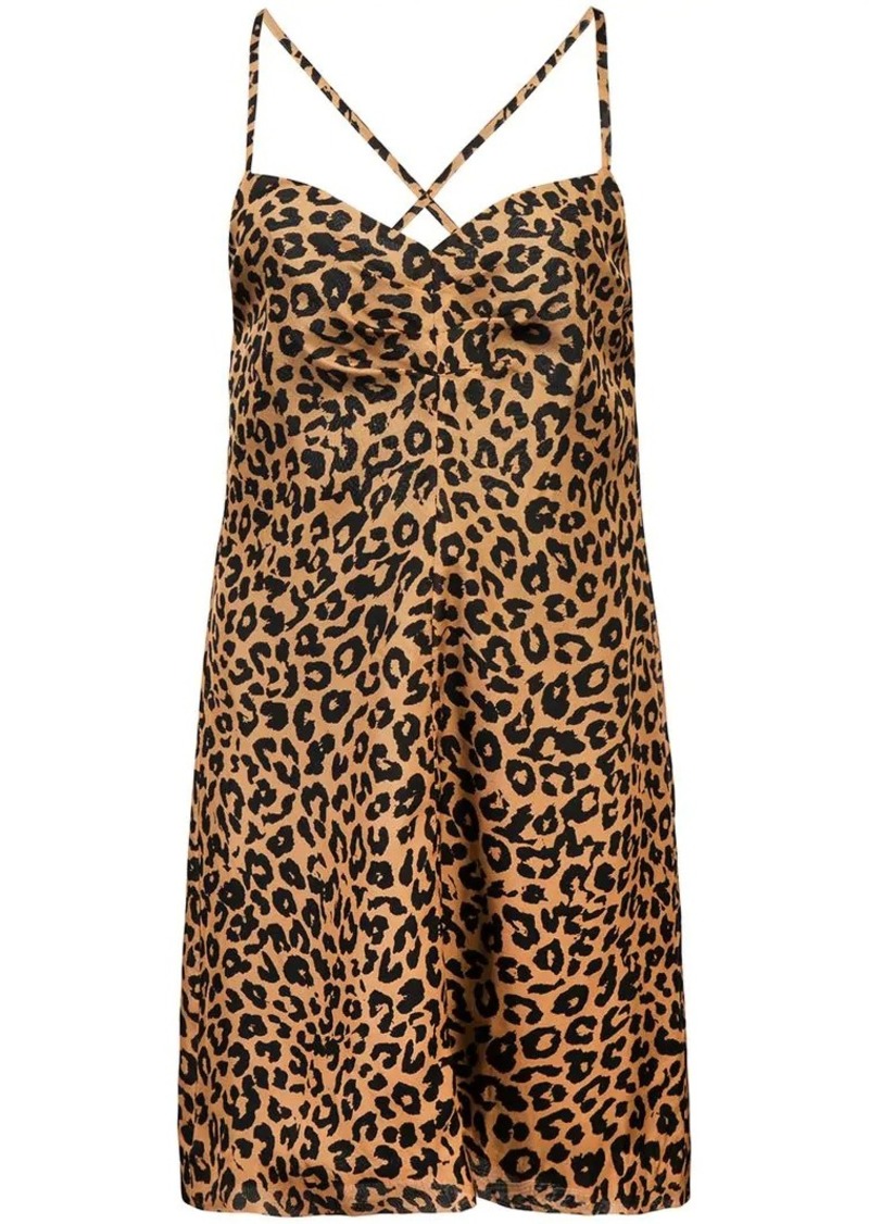 leopard print mini dress