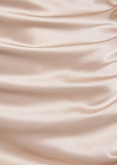 Michelle Mason - One-shoulder ruched silk-satin mini dress - Pink - US 0