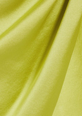 Michelle Mason - One-shoulder twisted silk-satin mini dress - Orange - US 4